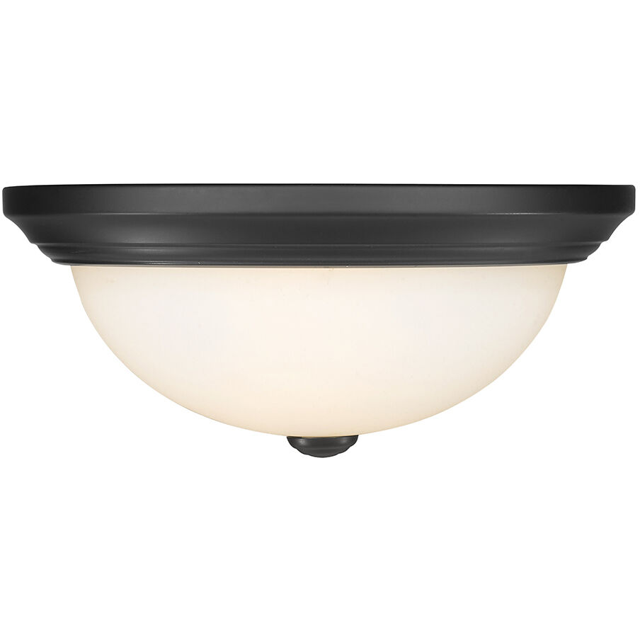 Kipson 2 Light 13 inch Matte Black Flush Mount Ceiling Light